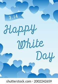 White Day Blue Banner (vertical)