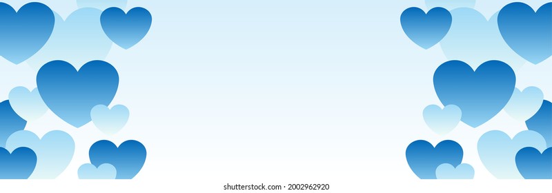 White Day blue frame (horizontal, copy space)
