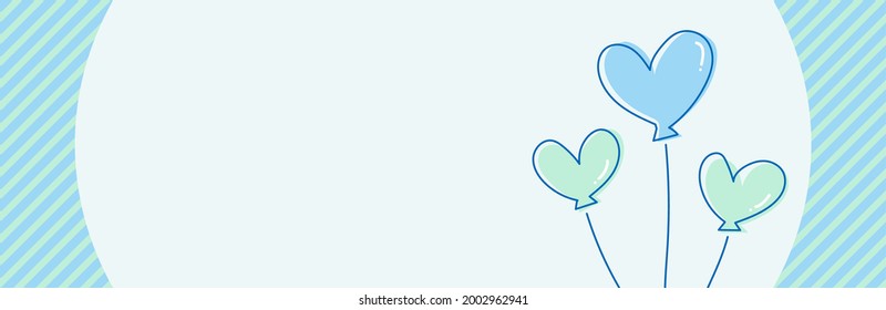 White Day blue frame (horizontal, copy space)