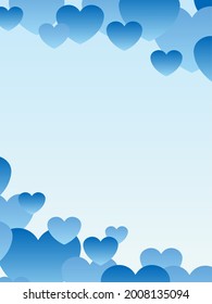 White Day Blue Frame (Vertical, Copy Space)