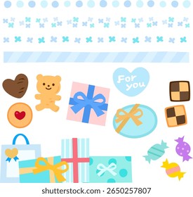 Conjunto de material de decoração White Day