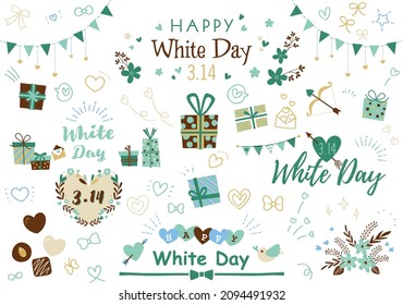 White Day, Glitter Heart Frame