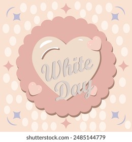 White Day Hearts vector design