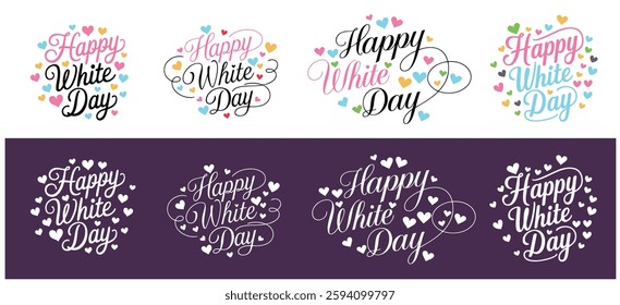 White Day Logo Vector Illustration Collection