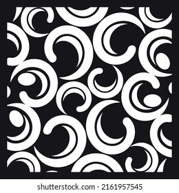 White decorative die cut seamless pattern