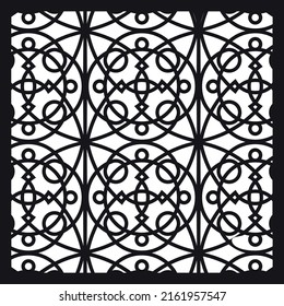 White decorative die cut seamless pattern