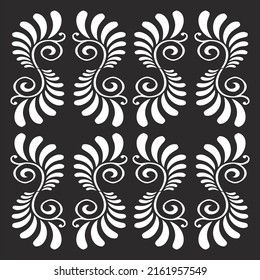 White decorative die cut seamless pattern