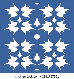 White decorative die cut seamless pattern