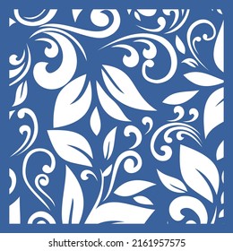 White decorative die cut seamless pattern