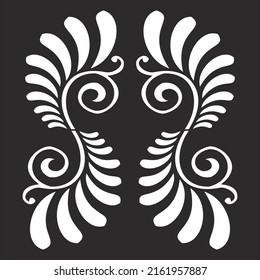 White decorative die cut seamless pattern