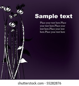 white decorative flowers on dark background