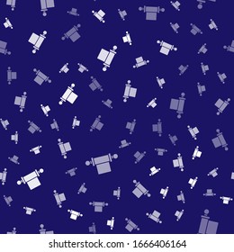 White Decree, paper, parchment, scroll icon icon isolated seamless pattern on blue background. Chinese scroll.  Vector Illustration