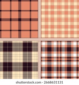 Blanco, rojo profundo, marrón rojizo y casi negro sin patrón conjunto de 4