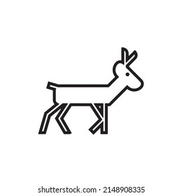 diseño del logotipo de la naturaleza del ciervo blanco 