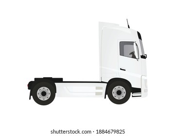 White delivery truck. vector illustration
