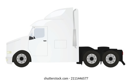 White delivery truck. vector illustration