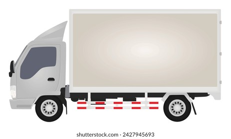 White delivery truck. vector illustration