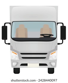 White delivery truck. vector illustration