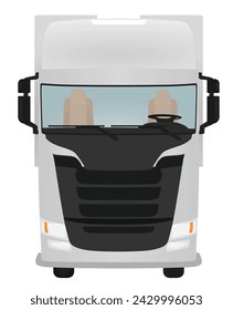 White delivery truck. vector illustration