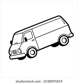White Delivery van Diseño de Vector de imitación de tablero de arañazos