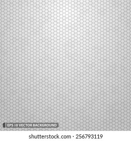 White Dense Hexagon Grid Vector Texture