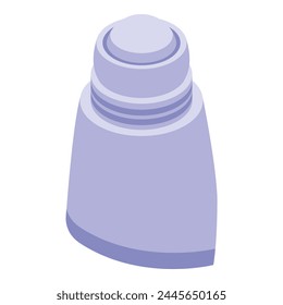 White deodorant icon isometric vector. Tube fresh. Skin spa care