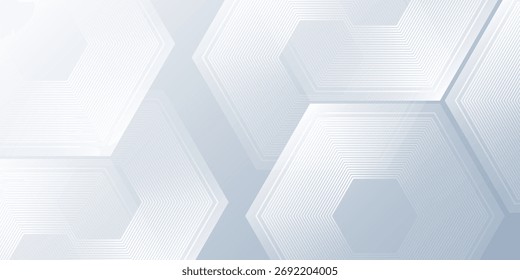 White design abstract background with dynamic wavy hexagon texture. suitable for wallpaper abstract modern