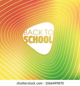 White design banner back to school on the colorful autumn background