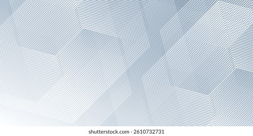 White design with dynamic wavy hexagon texture. suitable for wallpaper modern abstract simple