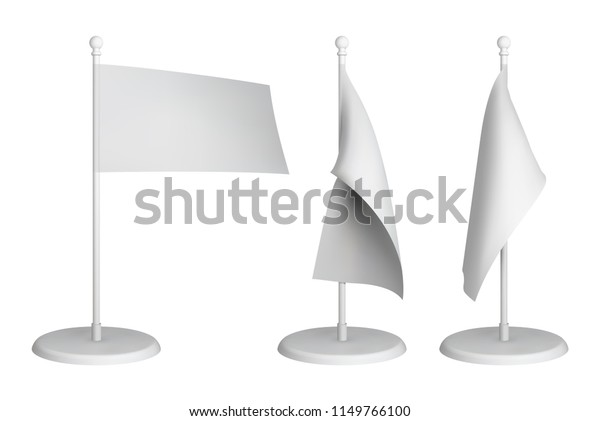 Download White Desk Flag Mockup Blank Vector Stock Vector Royalty Free 1149766100