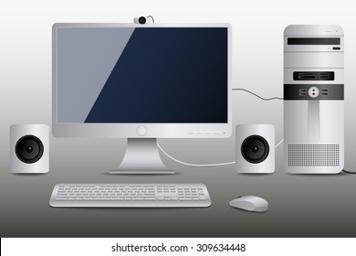 White Desktop Computer