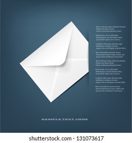 White Detailed Envelope.Vector Illustration.