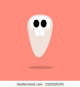 white devil with skull head