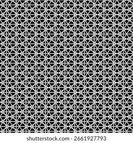 White Diagonal Caning Lattice Pattern on Black Background