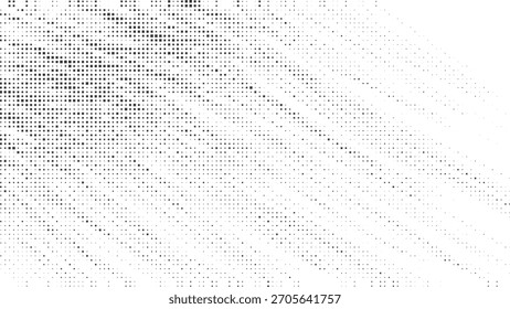 Weißer diagonaler Halbtonstreuer-Vektor für saubere UI-Hintergründe, minimale Präsentationsvorlagen, weiches Corporate Branding, leichtes abstraktes Design