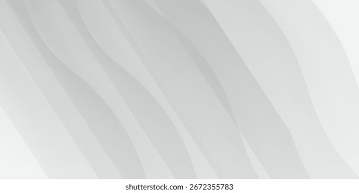 Linhas diagonais brancas criam um vetor de plano de fundo de gradiente cinza sutil
