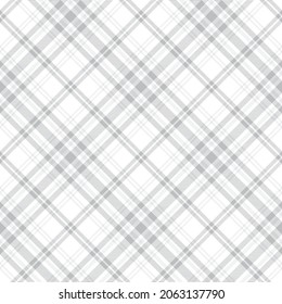 White Diagonal Plaid Tartan textured Seamless pattern design suitable for fashion textiles and graphics