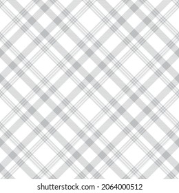 White Diagonal Plaid Tartan textured Seamless pattern design suitable for fashion textiles and graphics