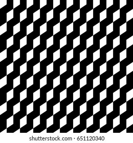 White diagonal rhombic lines on black background. Seamless surface pattern design with diamonds ornament. Rhombuses wallpaper. Lozenge motif. Digital paper for textile print, page fill, web designing.