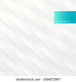 White diagonal wavy stripes, vector abstract background.
