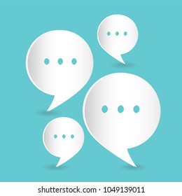white dialog speech bubble
