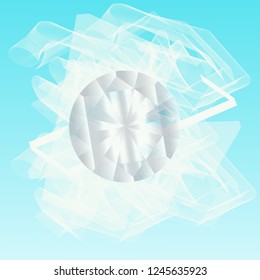 White diamond decoration background with Abstract white lines. Background Light Blue Gradient.eps10