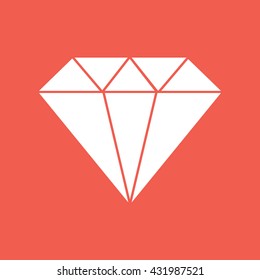 White diamond icon vector illustration