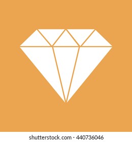 White diamond icon vector illustration