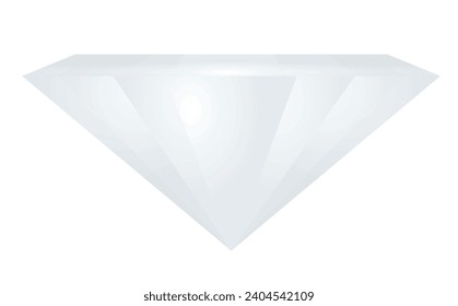 Weißer Diamant einzeln. Vektorgrafik