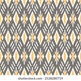 White diamond shaped seamless pattern on gray background, designed for textile prints, fabric textures, wrapping paper, and other decorative prints.