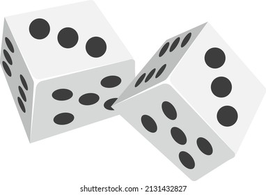 Didice blanco, ilustración, vector sobre fondo blanco.