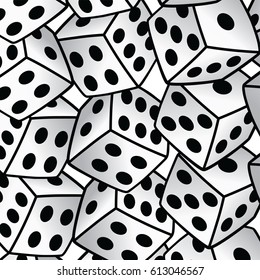 white dice risk taker gamble vector art background illustration