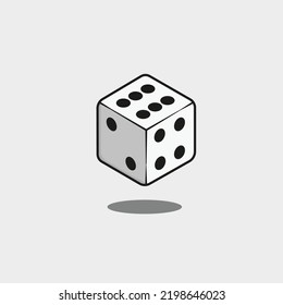 White Dice vector stock Illustration