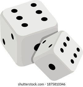 Anexos blancos, ilustración, vector sobre fondo blanco